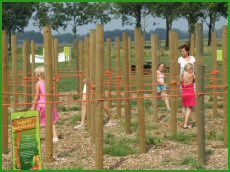 Het palendoolhof is een leuke uitdaging