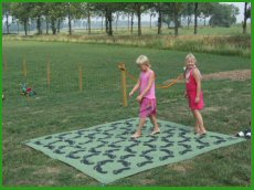 Hoppie's voetstappendoolkleed is overal te gebruiken